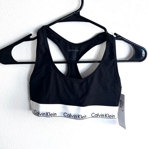 Calvin Klein NWT Small Black Logo Sports Bra - $22 New With Tags