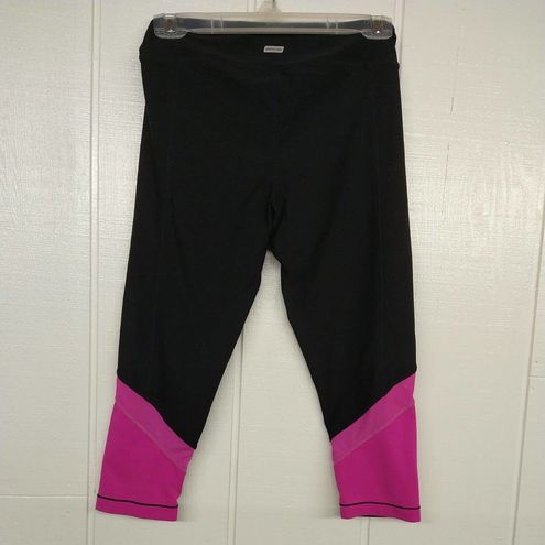 Energy zone - Capri Leggings Stretchy Athletic Workout Black Pink - Small  (4-6) - $10 - From ThisAnd