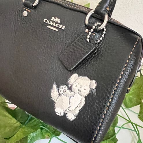 Coach Mini Rowan Crossbody With Happy Dog CD444 Black Size