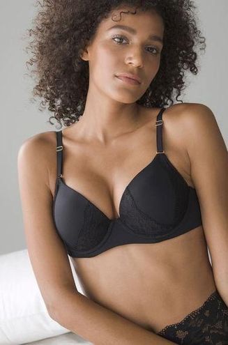 Soma Embraceable Signature Lace Perfect Coverage Bra Black Size