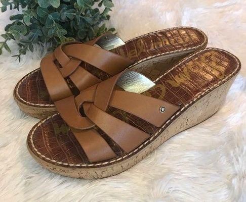 Sam Edelman Regis Tan Platform Wedge Sandal Size undefined 44