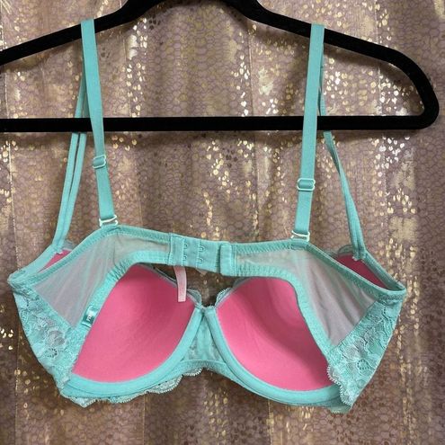 PINK - Victoria's Secret PINK pastel Tiffany blue lace push-up