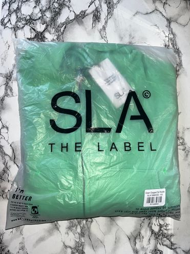 SLA, Sweaters, Sla The Label White Draw Cord Crop Hoodie