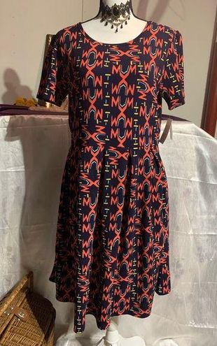 Lularoe Amelia Dress. Pockets, machine wash, exposed back zipper