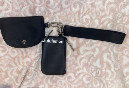 Lululemon Dual Pouch Wristlet - Black / Love Red - lulu fanatics