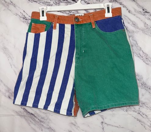 Urban Outfitters BDG Color Block Denim Shorts Size 27 17 71