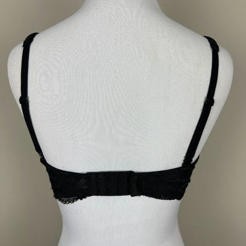 Victoria's Secret Body By Unlined Demi Bra 32DDD Black Lace Floral Sheer  Size undefined - $25 - From Jamie