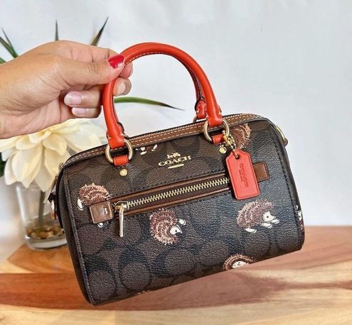 Coach Coach Mini Rowan Crossbody With Hedgehog Print