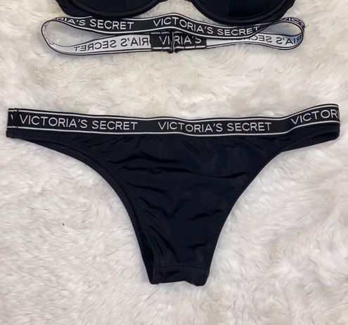 Victoria's Secret “The Itsy” 36C Bikini Top & Medium Bikini Bottom Set  Black - $167 - From Lolligagg