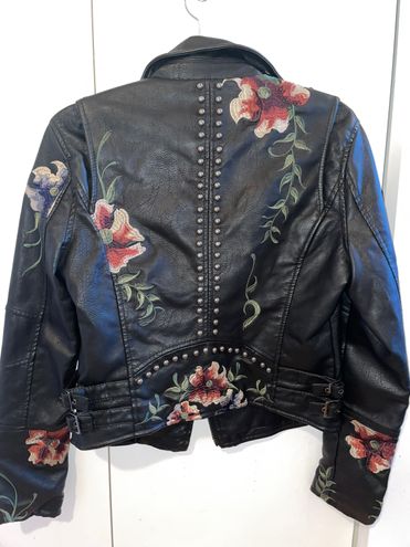 BLANK NYC Floral Leather Jacket Multi - $52 (74% Off Retail) - From Alexa