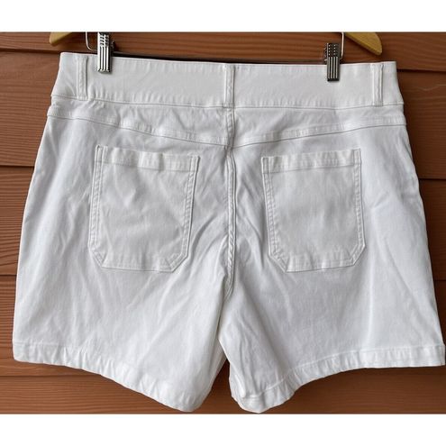 Betabrand Spanx Women Plus Size 1X Shorts Mid Rise Stretch White Excellent  - $33 - From Ninatan