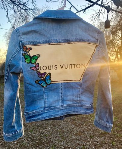 Louis Vuitton, Jackets & Coats, Jean Jacket Wauthentic Lv Scarf