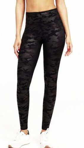 Spanx Faux Leather Camo Leggings Black Camouflage High-Rise Waist Skinny  Pants S - $35 - From Shop