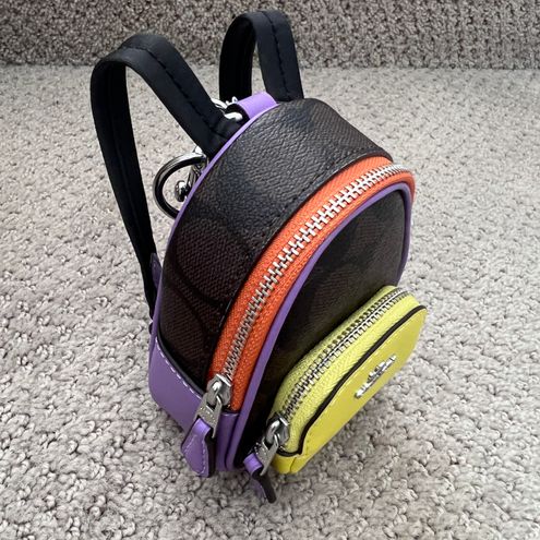 Mini Court Backpack Bag Charm In Signature Canvas