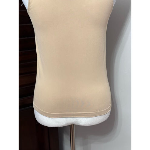 SKIMS Tank Top Women's 1X Plus Beige Solid Sleeveless Scoop Neck