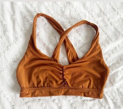 Aerie Real Me Stretch Sports Bra Medium Support Size Medium Rust Orange  Workout - $16 - From Brieann