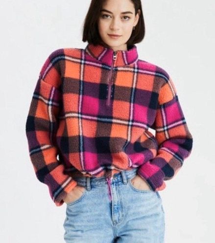 aerie sherpa quarter zip sweater