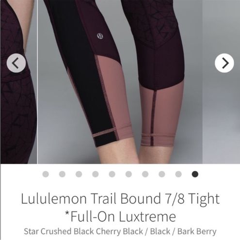 LULULEMON TRAIL BOUND 7/8 TIGHT FULL-ON LUXTREME STAR CRUSHED