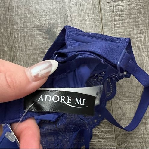 Adore Me Purple Lace Detail Bra Size 30B NWT - $29 New With