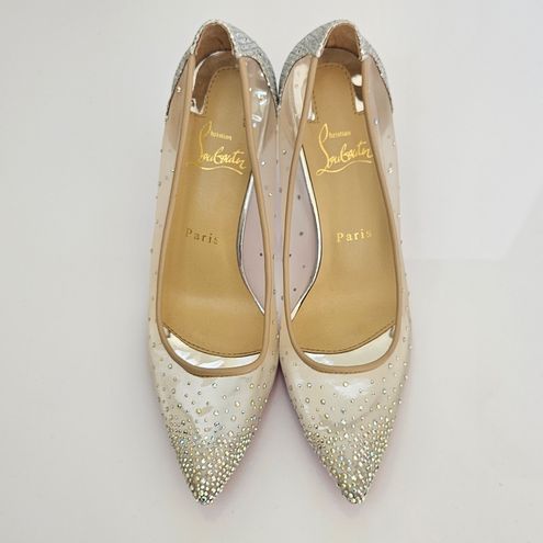 Christian Louboutin Red Carpet Bridal Crystal-Embellished Follies Strass  Pumps #ChristianLouboutin …