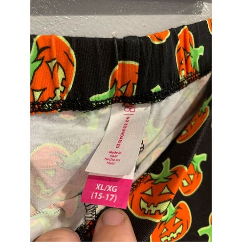 No Boundaries HALLOWEEN Ankle Leggings--XLarge(Juniors) NEW Black w/Pumpkins  Size XL - $10 New With Tags - From Todd