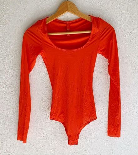 SKIMS Jelly Sheer Long Sleeve Bodysuit Color Poppy Size XS - $38 - From  Andrea