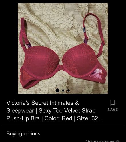 Victoria's Secret Red Lace Push Up Bra - $25 (37% Off Retail