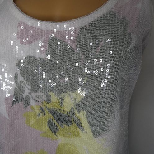 White House  Black Market WHBM Floral Sequin Tank Top XS - $29 New With  Tags - From Echo