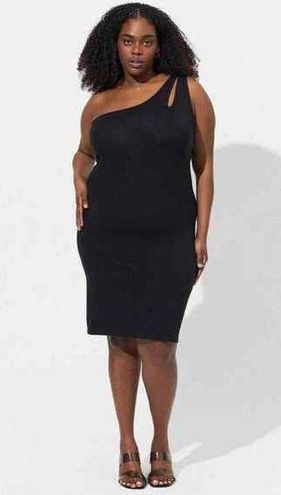 Torrid Dress Womens 3X Black Mini Foxy Bodycon One Shoulder Stretchy  Sleeveless - $37 New With Tags - From Angela