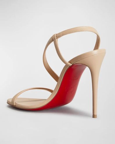 Christian Louboutin Rosalie 100 Heeled Sandals. Nude / 9