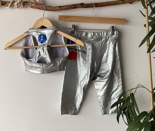 Adidas x Alexander Wang Silver Set Biker Shorts + Sports Bra Size XS - $63  - From Juju