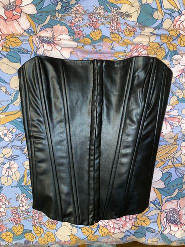 ZARA Black Leather Corset Size M - $50 (27% Off Retail) - From June