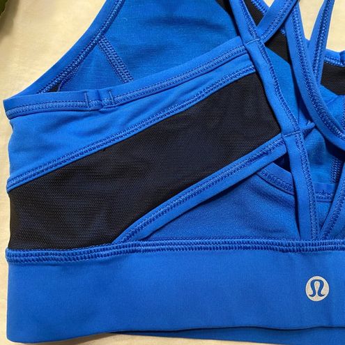 Lululemon Criss Cross Back Bra Size 8 Blue Size M - $28 - From Karma