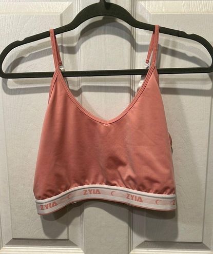 Zyia Active Pink Strappy Comfort Lounge Sports Bra Size L - $15