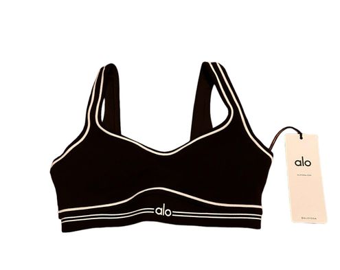 Alo Yoga  Airbrush Heart Throb Bra in White/Black, Size: XS - ShopStyle