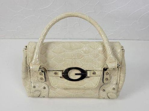 Guess Vintage y2k Womens Baguette Bag Small Ivory Croc Embossed Leather  Handbag - $21 - From Annette