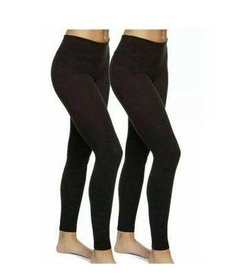 Felina Ladies' Small Black Wide Waistband Sueded Lightweight Leggings 2 Pack  - $21 New With Tags - From Kim