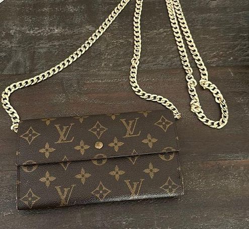 louis vuitton crossbody gold chain