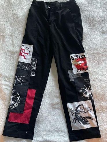 SWIXXZ Punk Patched Set Black Pants