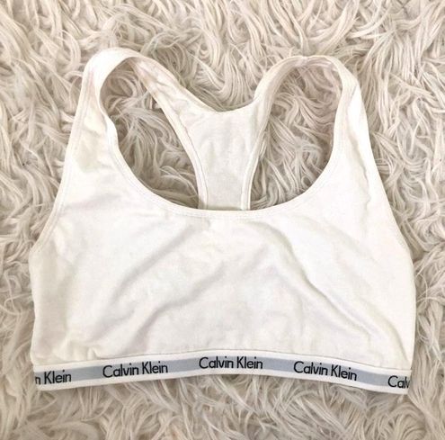 Calvin Klein White Sports Bra