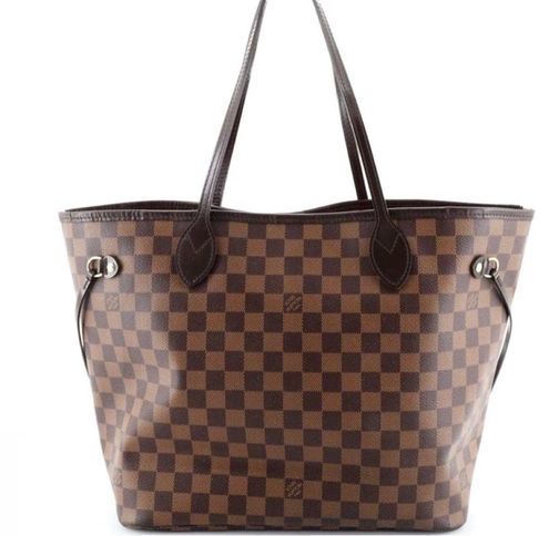 AUTHENTIC LOUIS VUITTON NEVERFULL MM Damier Ebene Tote bag No.1379