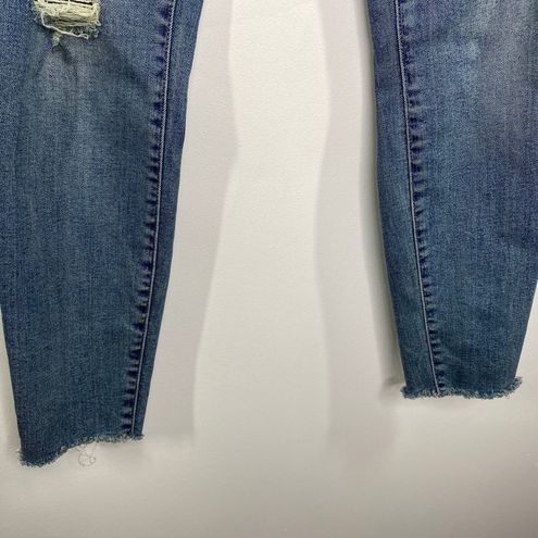 Lucky Brand Ava Mid Rise Super Skinny Light Wash Blue Jeans