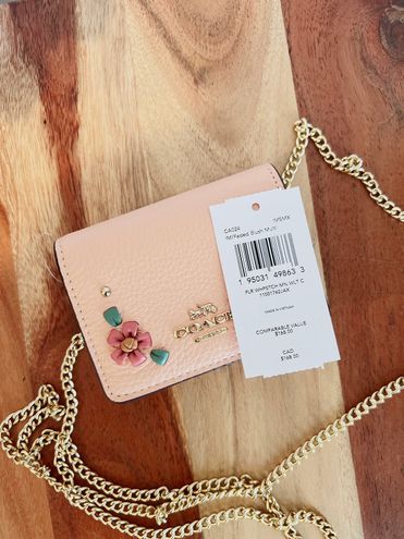 Coach Mini Wallet On A Chain With Floral Whipstitch Multi - $89 (47