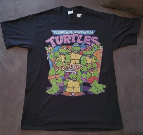  Teenage Mutant Ninja Turtles Pizza & Smiles T-Shirt T-Shirt :  Clothing, Shoes & Jewelry