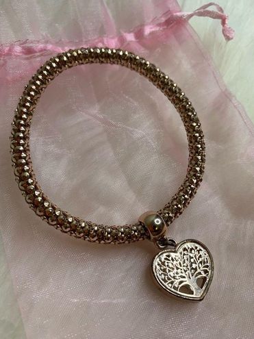 Tree of Life Heart Edition Charm Bracelet with Real Austrian