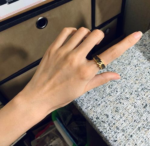 Lv Monogram Ring Golden  Natural Resource Department