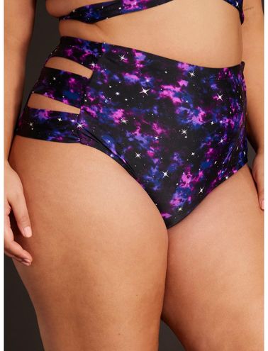 Pink Galaxy Wrap Swim Bottoms