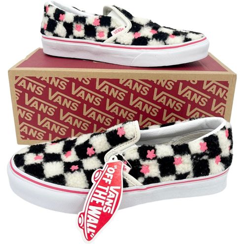 Vans Classic Slip-On in Sherpa Checkerboard Size 6 $50 New With Tags - From Timothy