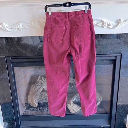 St. John's Bay Vintage Cords Cranberry Wine Corduroy pants Womens 8 Petite  Size 8P - $16 - From Debbie