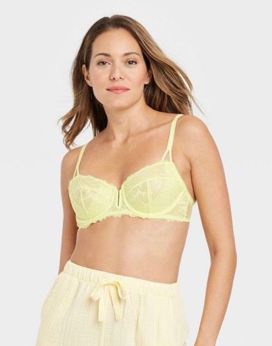 Target Auden Women's Unlined Balconette Bra - Lime Yellow Size 32